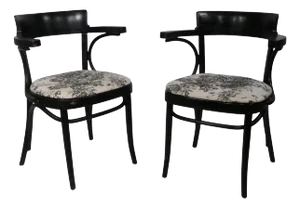 Early 20th Century Pair of Thonet Style Bentwood Cafe Bistro Dining Chairs