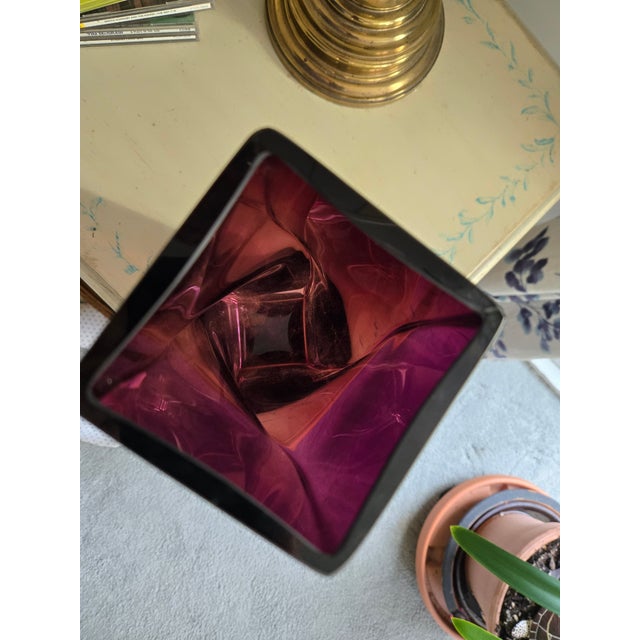 1960s Krosno Art Glass Hand Blown Vase Poland For Sale - Image 5 of 6