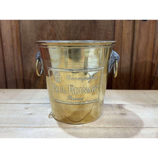 Metal Brass Champagne Bucket by Paul Ruinart, 1930s For Sale - Image 7 of 7