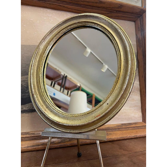Mid-Century Modern Vintage Oval Shaped Wall Mirror For Sale - Image 3 of 8