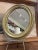 Mid-Century Modern Vintage Oval Shaped Wall Mirror For Sale - Image 3 of 8