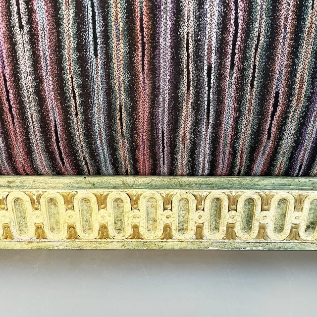 Mid-Century Italian Chaise Longue with Missoni Striped Fabric, 1950s For Sale - Image 10 of 14