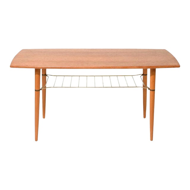 Mid 20th Century Swedish Coffee Table Attributed to Alberts Tibro For Sale