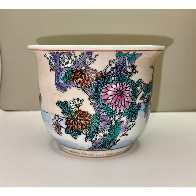 1970s Chinese Porcelain Planter W/Tray For Sale - Image 5 of 12