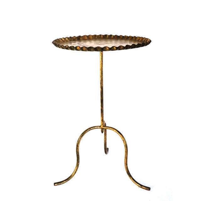 Vintage Gold Metal Martini Table, 1950s For Sale - Image 10 of 10