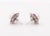 Modernist 18k White Gold Diamond Ruby Pearl Earrings For Sale In New York - Image 6 of 8