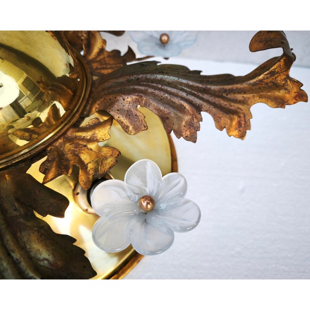 Hollywood Regency Florentine Wall Lamp attributed to Banca Firenze, Italy, 1960s For Sale - Image 14 of 18