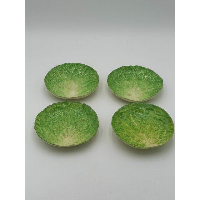 Late 19th Century Eb Napoli Italian Majolica Lettuceware Plates - Set of Four For Sale - Image 13 of 16
