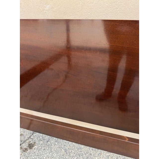 Brown Vintage Georgian Federal Style Mahogany Four Poster Rice Carved Queen Sz Bed For Sale - Image 8 of 16