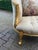 c.1900 French Marquise Gold Beech Velvet Loveseat For Sale - Image 12 of 13