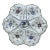 French Faience Oyster Plate With Bird Moustiers Style Circa 1940 For Sale