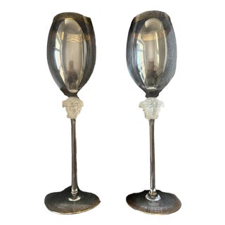 Medusa Wine Glasses by Gianni Versace for Rosenthal, 1990s, Set of 2 For Sale
