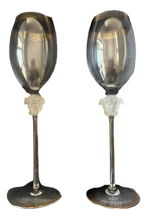 Medusa Wine Glasses by Gianni Versace for Rosenthal, 1990s, Set of 2