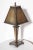 Metal 1925 Arts & Crafts Bronze Table Lamp with Bronze Pyramidal Shade For Sale - Image 7 of 11