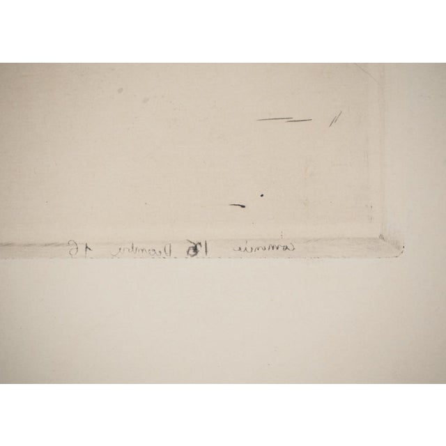 Jean VYBOUD (1872 - 1944) Breton woman in prayer Original etching on laid paper Signed in the plate lower right 60.9 x...