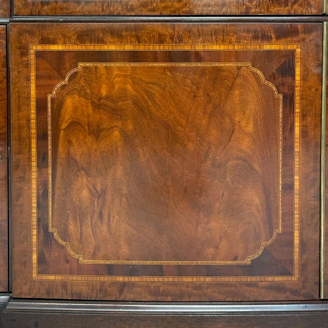 Schmieg & Kotzian, Georgian, Breakfront or Bookcase, Mahogany, Satinwood, 1920s For Sale - Image 11 of 12