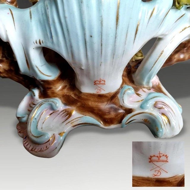 Antique Georgian Porcelain Figural Candelabra from Duesbury Derby, 1805 For Sale - Image 6 of 8