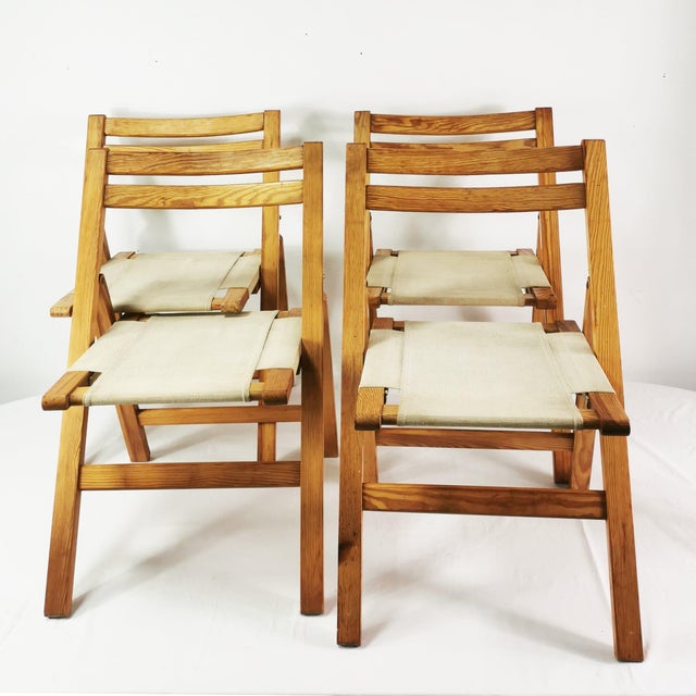 Folding Chairs from Biała Podlaska Furniture Factory, 1970s, Set of 4 For Sale - Image 15 of 16