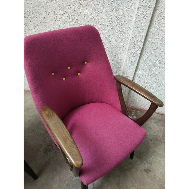 1970s Mid-Century Scandinavian Fabric Armchairs, Set of 2 For Sale - Image 5 of 9