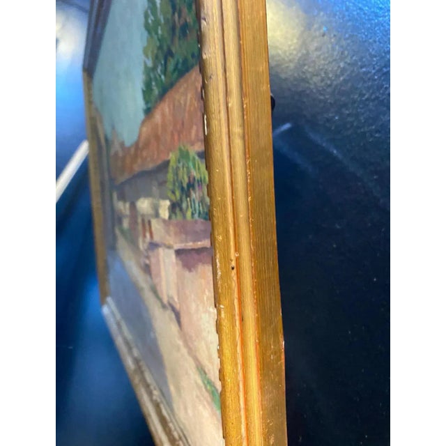 J. Mossaz, The Farm, Oil on Canvas For Sale - Image 7 of 9