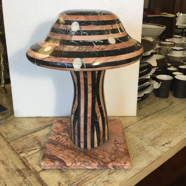 Original One of a Kind Carved Stone Mushroom Sculpture For Sale - Image 4 of 10
