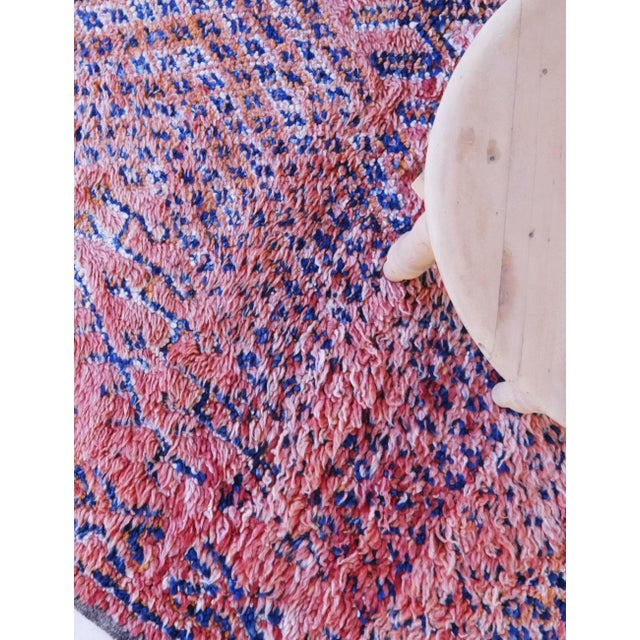 Red 1980s Moroccan Red Wool Rug - 9.6 X 7 Ft For Sale - Image 8 of 8