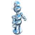 1975 Post-Modern Chrome Bubble Ball Robot Table Lamp by Torino Lamps For Sale - Image 4 of 12