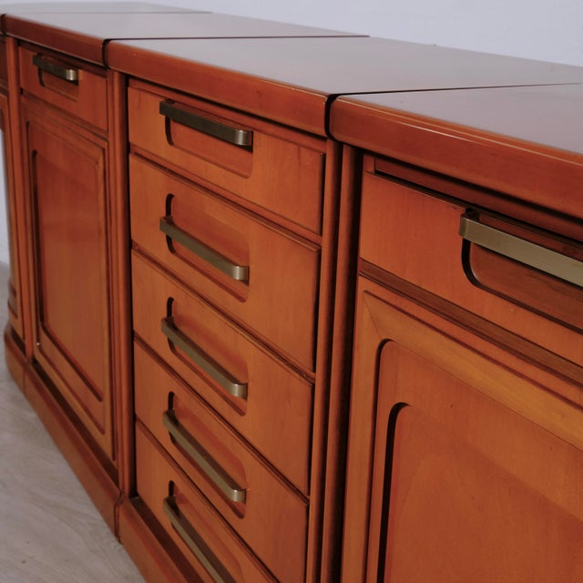 Italian Modular Sideboard in Wood, 1980s For Sale - Image 16 of 18