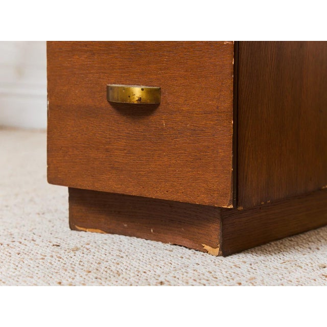 Burnt Umber 1940’s Art Deco Mahogany Desk For Sale - Image 8 of 12