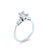 Metal Gia 14ct White Gold Emerald Cut Diamond Ring, Size 5.5 For Sale - Image 7 of 9