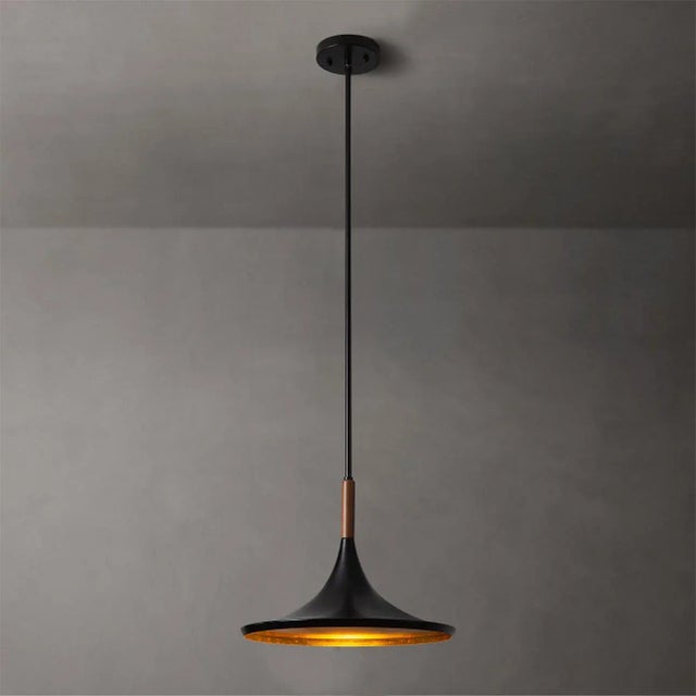 Lodi Pendant Light Large - Matte Black, Walnut For Sale - Image 4 of 9