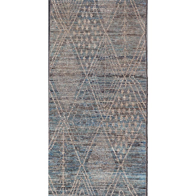 Keivan Woven Arts Modern Long Runner in All-Over Tribal Design For Sale - Image 10 of 12