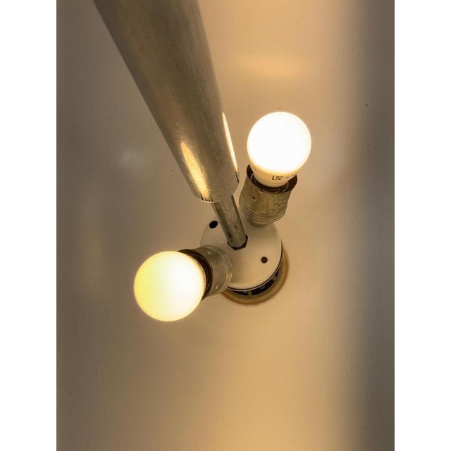 Space Age Mushroom Lamp with White Acrylic Shade and Chrome Base For Sale - Image 6 of 8