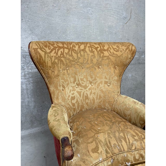 Vintage Wingback Armchair For Sale - Image 11 of 14