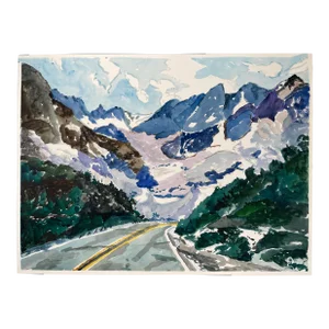 “View of Mt Dana Westward”~ Yosemite Landscape Watercolor by Mary Alice Copp -