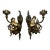 19th Century Antique French Rococo Belle Epoque Bronze Wall Sconces -Set of Two For Sale