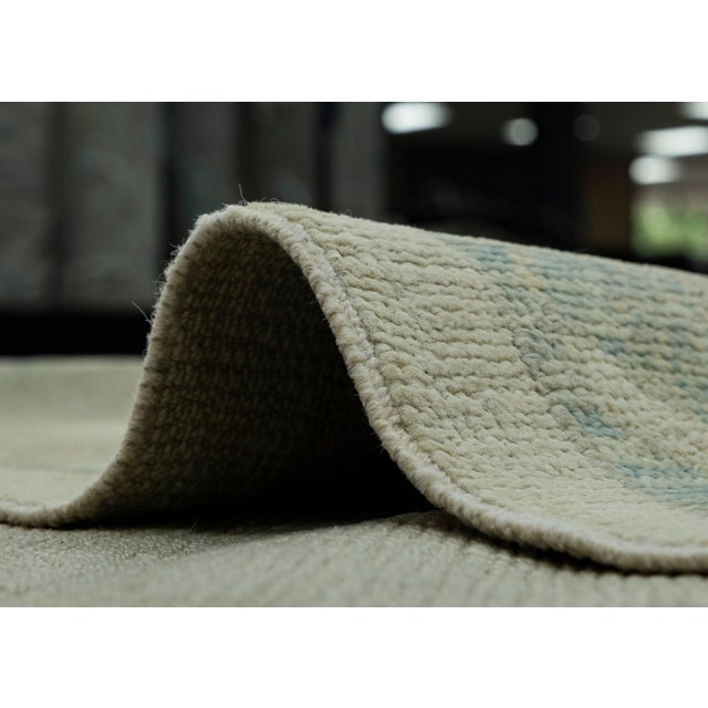 Gray Turkish Oushak Rug 10'6" x 14'1" #18548 For Sale - Image 8 of 8