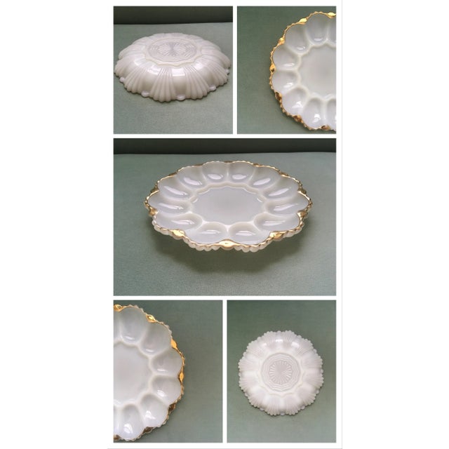 Anchor Hocking 1950’s Anchor Hocking Milk Glass Buffet Plates Set- 3 Pieces For Sale - Image 4 of 13