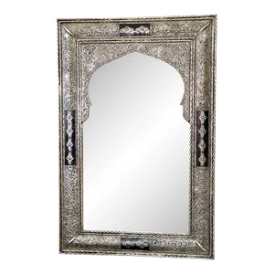 Moroccan Silver Arch Decorative Mirror