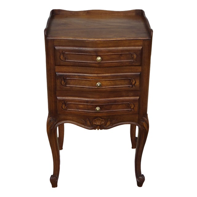 Louis XV Walnut Bedside Table, 1960s For Sale