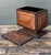 Wood Vintage Tramp Art Wood Box on Pedestal For Sale - Image 7 of 17