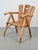 Brown Brutalist Chair Wood Armchair, France, 1980s For Sale - Image 8 of 9