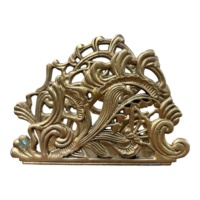 Mid 20th Century Art Nouveau Brass Letter Holder For Sale
