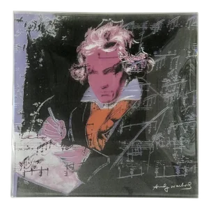1990s Rosenthal Glass Catchall Dish With Andy Warhol Beethoven Portrait