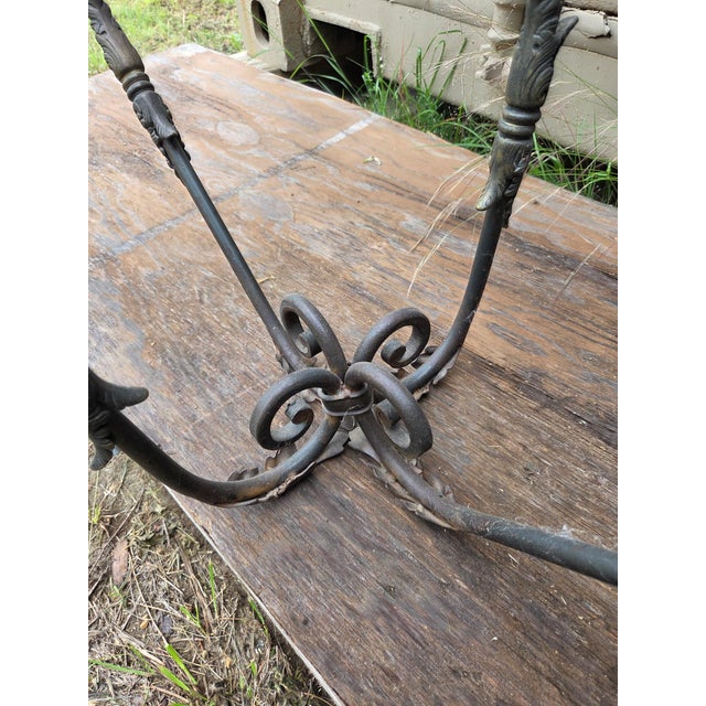 Large Wrought Iron Light Fixture For Sale - Image 14 of 14