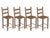 French Country Set of 4 Country French Counter Stools With Custom Antique Driftwood Finish For Sale - Image 3 of 6