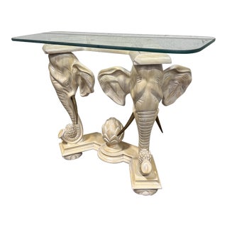 Maitland Smith Elephant Tusk Console Table For Sale