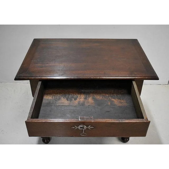 18th Century Louis XIV Oak Desk Table For Sale - Image 3 of 12
