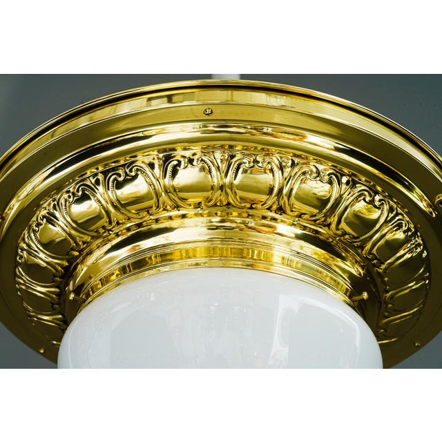 1920s Large Art Deco Ceiling Lamp, Vienna, 1920s For Sale - Image 5 of 14