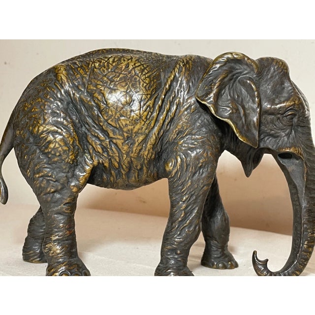 Antique 19th Century Austrian Bergmann Bronze Elephant Statue Sculpture Figure For Sale - Image 4 of 15